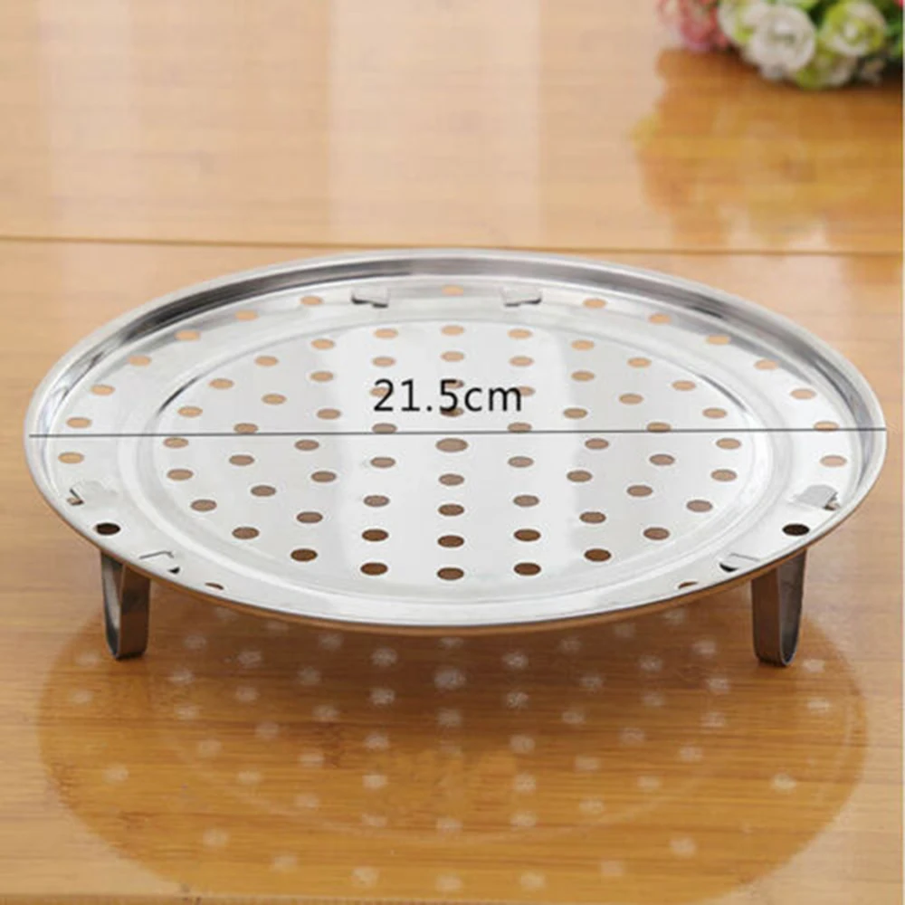 New Stainless Steel Cooking Steamer Three Legged Shelf Multifunction Round Steamer Rack Steaming Stand Kitchen Cooking Tool