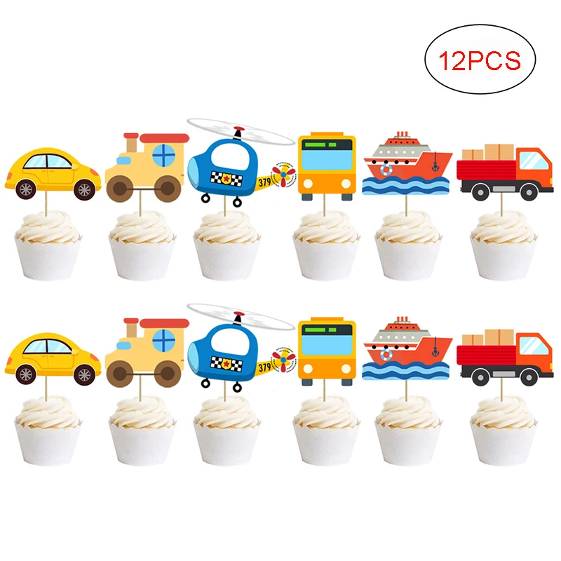 Birthday Banner Traffic Airplane Car Banner Happy Birthday Banner Birthday Decorations Children's Traffic Cake Topepr Set party decorations birthday banner birthday streamers