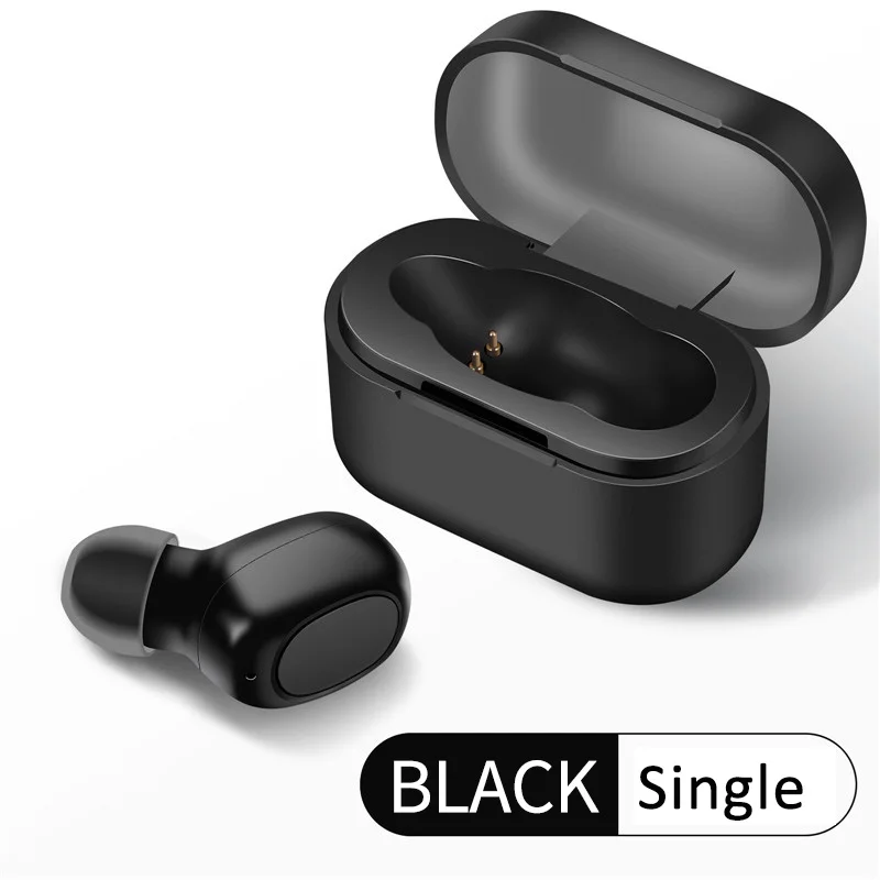 Single-Black BluMusi K1 TWS, беспроводные наушники, Bluetooth 5,0, настоящие беспроводные стерео наушники, гарнитура с шумоподавлением, мини-наушники с басами - Цвет: Single-Black