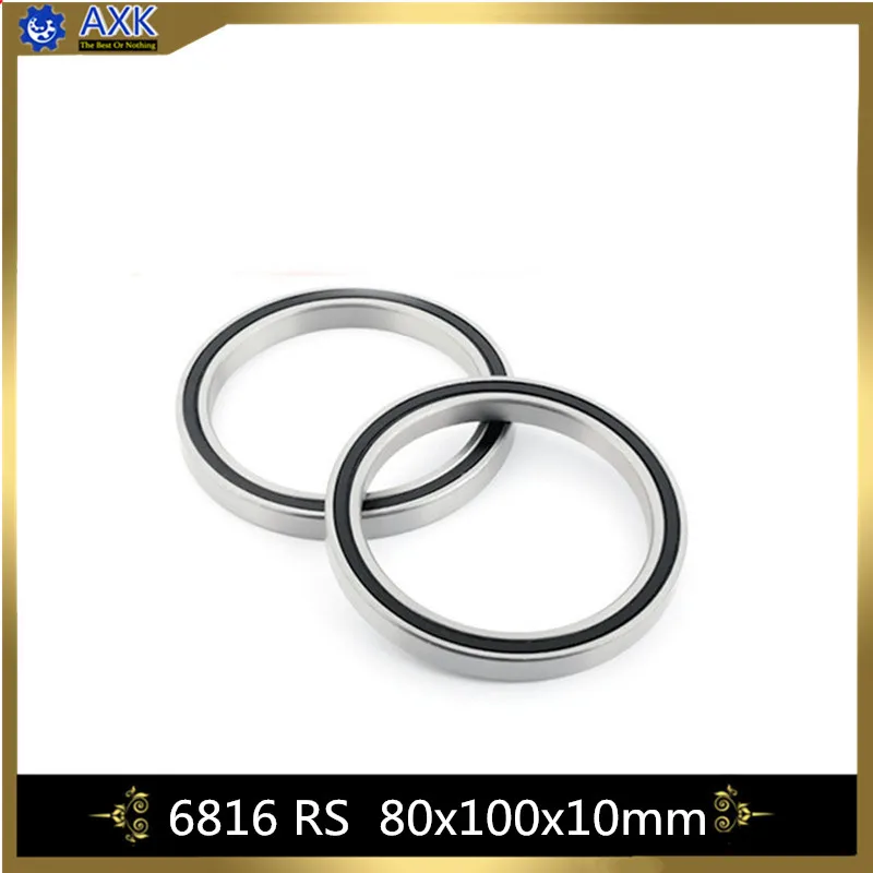 Флейта 6816 2RS (2 шт.) подшипники с метрическим тонким сечением 80x100x10 мм 61816 RS 6816RS|Валы|