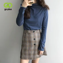 GOPLUS Women's Skirt Plaid Clothing A-Line Mini Skirts Faldas Mujer Moda 2019 Streetwear High Waist Short Skirt Jupe Femme C9661