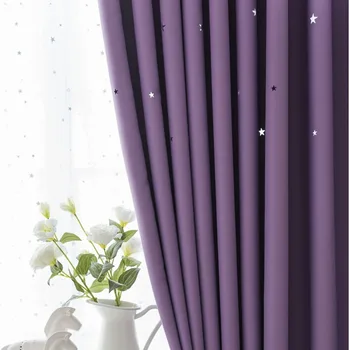 

Nordic Ins Net Red Star Hollow Curtains for Living Room Dining Room Bedroom Thickening Fashion Curtains Window Screen