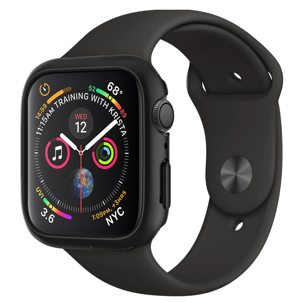 Spigen тонкий подходят для наручных часов Apple Watch 5/4(44 мм) чехол форма-Подогнанный Дизайн Жесткий Поликарбонат Материал гладкая отделка Тонкий чехол Крышка