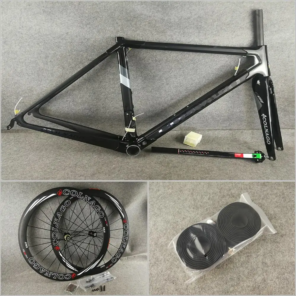 T1100 BoB Black on Colnago C64 карбоновые шоссейные рамы и 50 мм Углеродные колеса 23 ширина Novatec