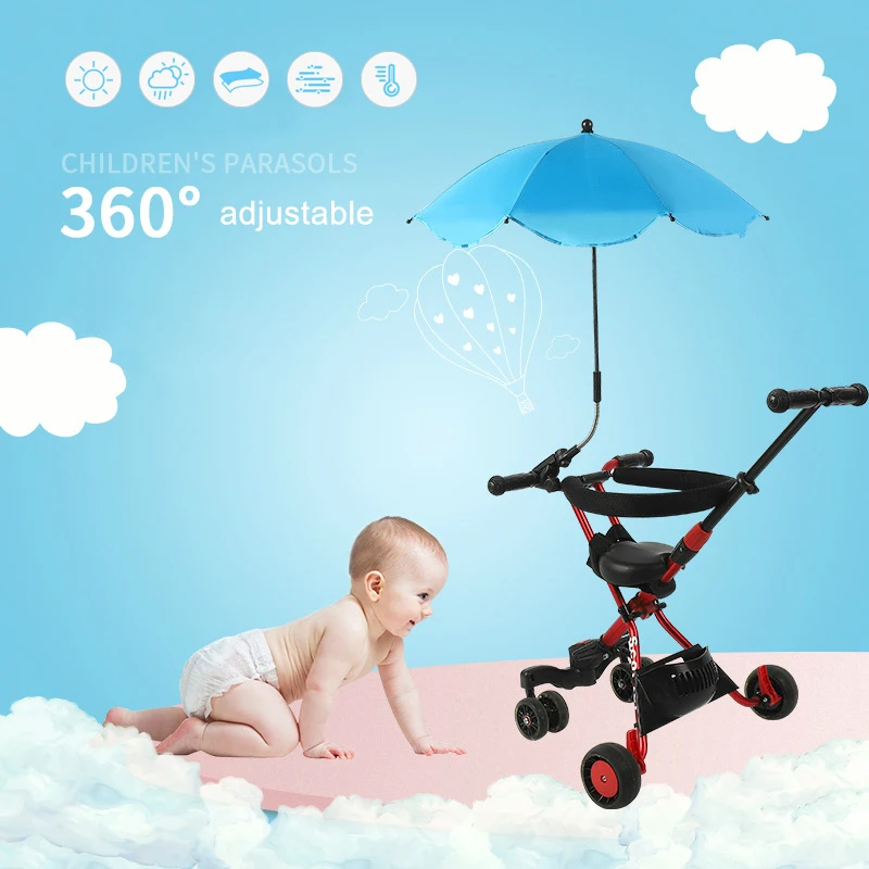 Горячая прогулочная коляска для малышей зонтик от солнца зонтик 360 градусов Регулируемый для улицы