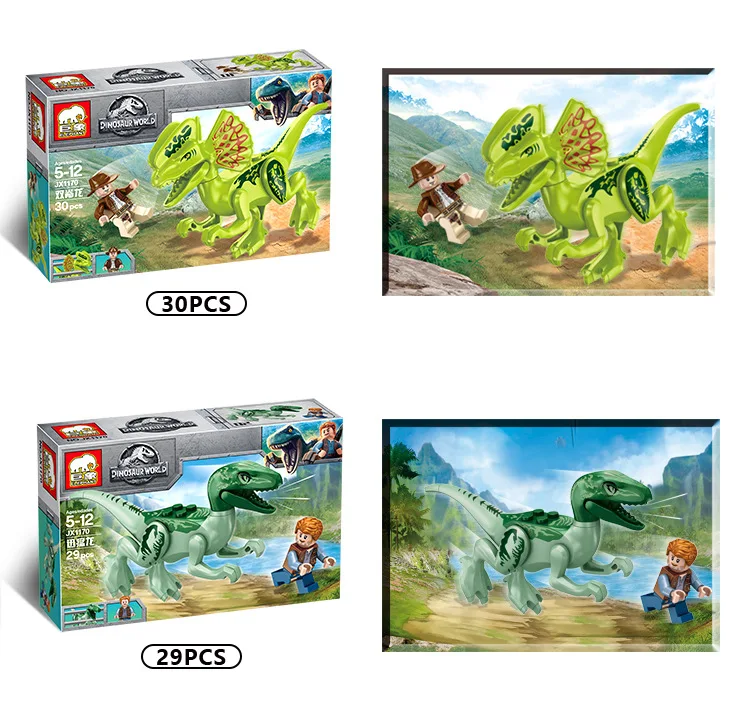 JX1170 128PCS/LOT Jurassic World Park Building Blocks bricks triceratop Tyrannosaurus Dinosaur T-rex Bricks children gift toys