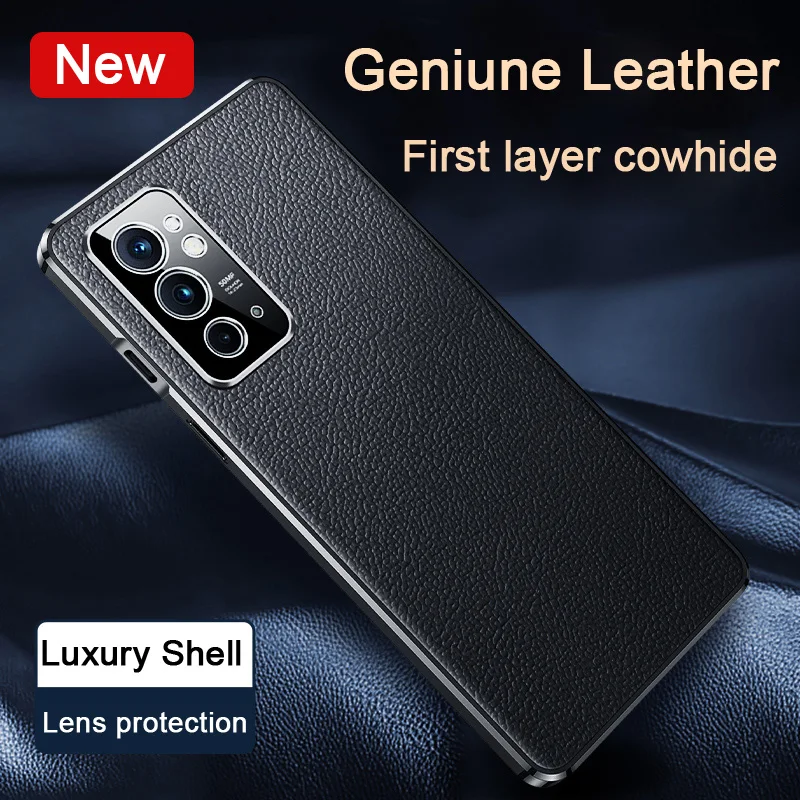 Real Cow Geniune Leather Phone Case For OnePlus 9 Pro Corium Bumper Cover 9R 9RT Luxury Shell | Мобильные телефоны и