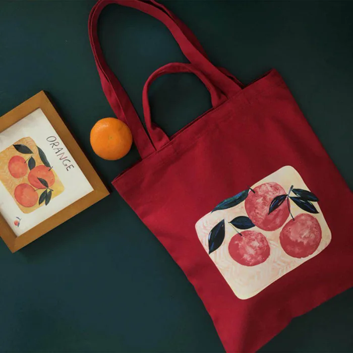 Женская сумка на плечо оранжевая Печать холст для мобильного телефона ключи деньги путешествия K-BEST