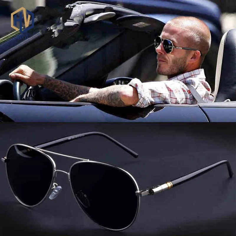 Авиационная рамка Metail качество негабаритных дужки на пружине Сплав Мужские солнцезащитные очки поляризованные фирменный дизайн Пилот мужские солнцезащитные очки для вождения