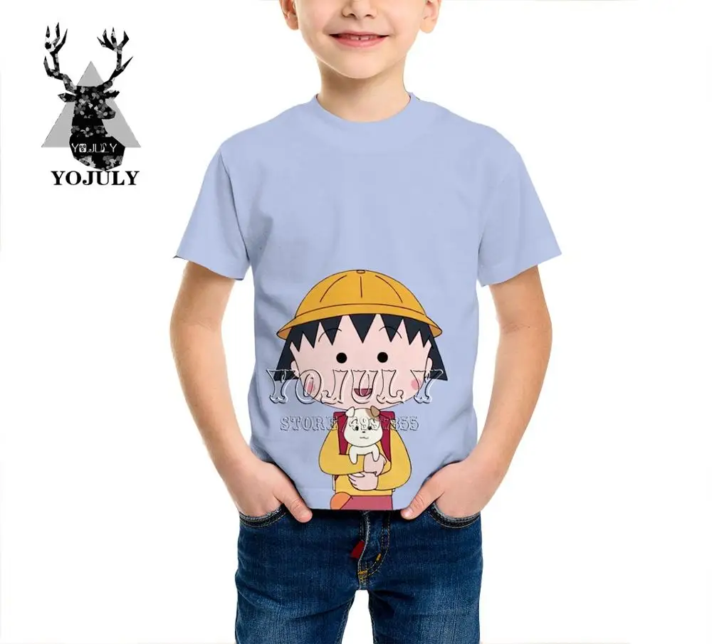 5 YOJULY Chibi Maruko/детская одежда с 3D-принтом для маленьких мальчиков и девочек, детская футболка Лидер продаж, модная одежда для отдыха с круглым вырезом, A461 - Цвет: 5