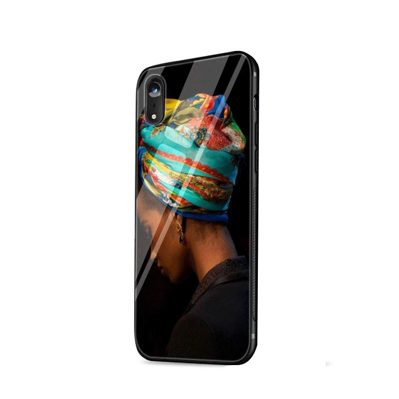 Стеклянный чехол для телефона из ТПУ, стекло для iPhone 5, 5s, se, 6, 6 S, 7, 8 Plus, iPhone 11 Pro, XR X, XS, максимальный чехол для красивых девочек афро - Цвет: G1