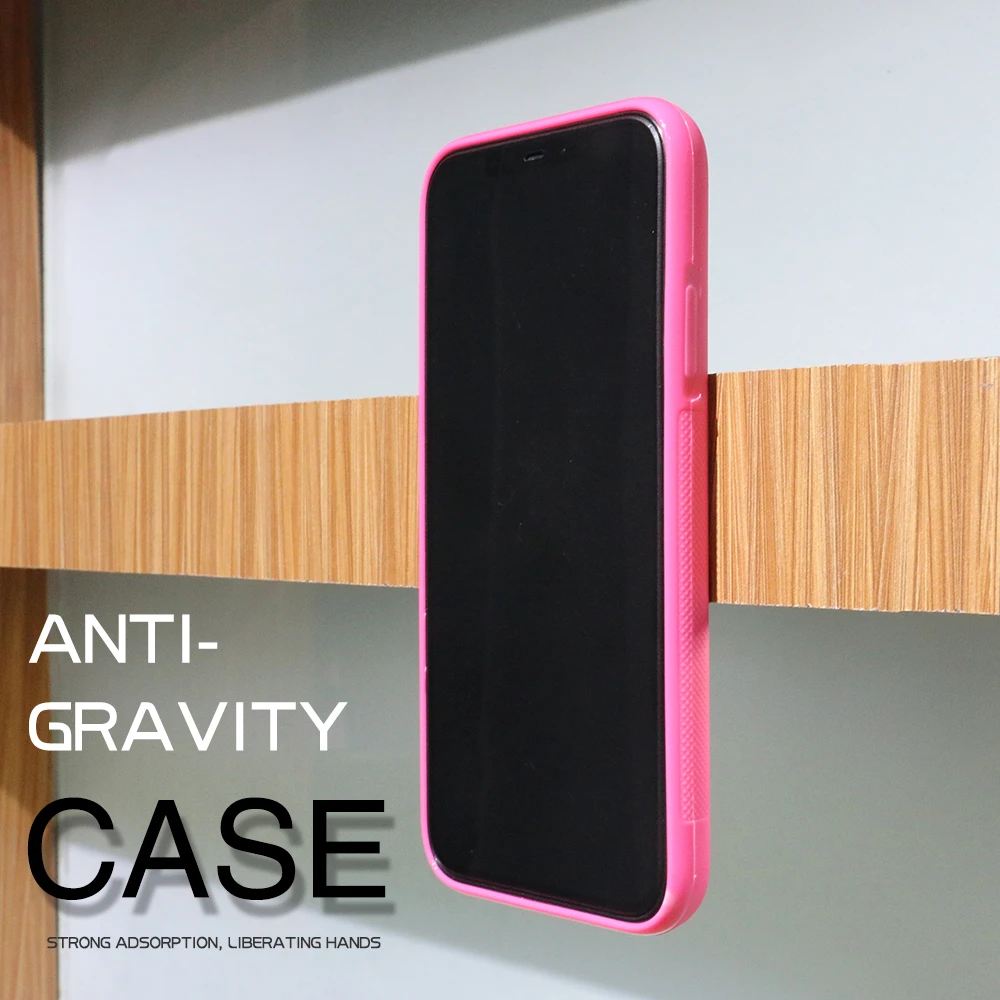 Pink Color Anti Gravity Cell Phone Case For Iphone 11 Pro Max Antigravity Nano Suction Mobile Case Cover For Iphone Xs 7 8 Plus Fitted Cases Aliexpress