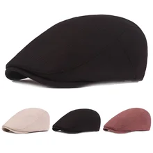 Мужские Классические хлопковые Гольф берет газетчика шляпа Повседневная Уличная плоская кепки для езды шапки