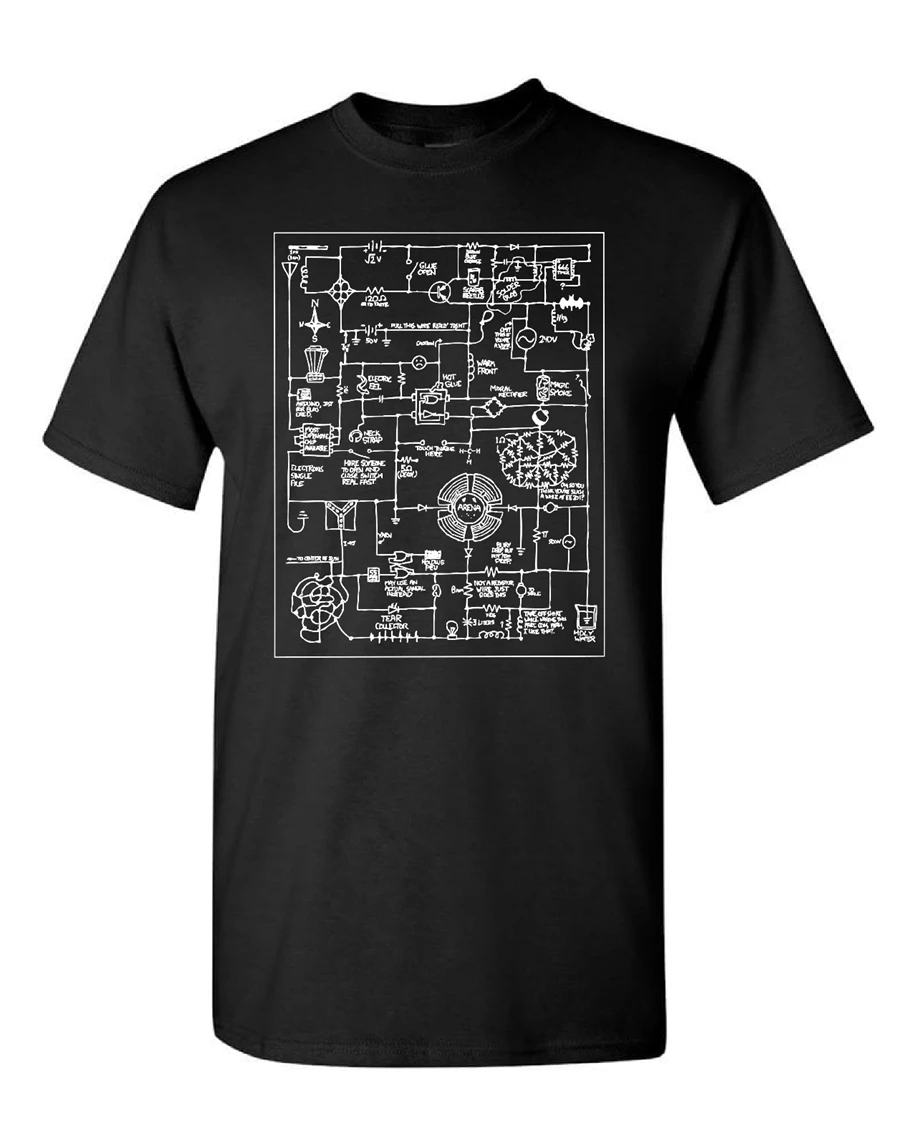 Футболка Ee Electric Engineering Electronics Wacky Schematic Мужская Черная новая унисекс забавная