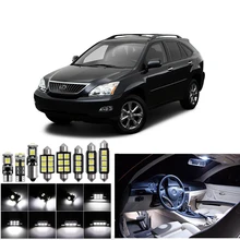 Автомобильный свет для 2004-2009 Lexus RX330 RX350 RX400h комплект внутреннего освещения для чтения световая Карта Купол LED-подсветка маленького зеркала Автомобильный светодиодный свет