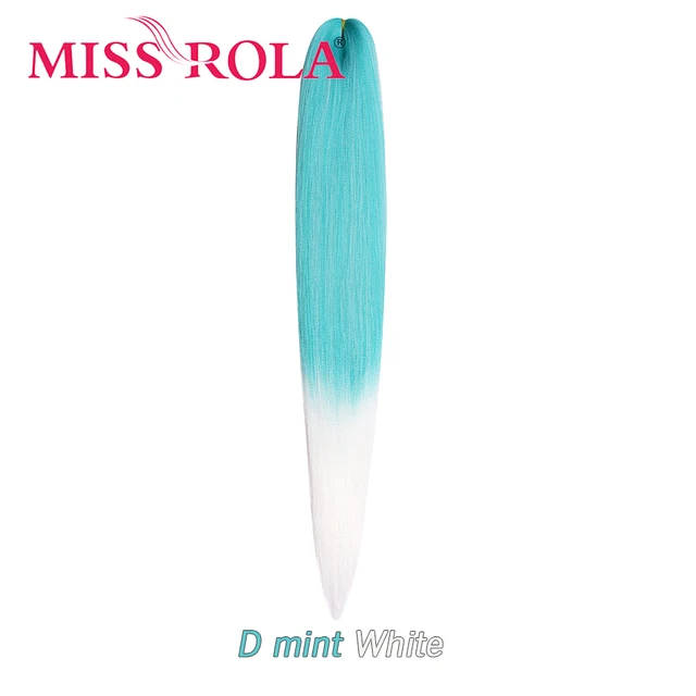 Miss Rola 22 Inch 60G Kanekalon Hair Synthetic Jumbo Braid Yaki Straight Hair Extension Pink Blonde Twist Braid Bulk Wholesale #18