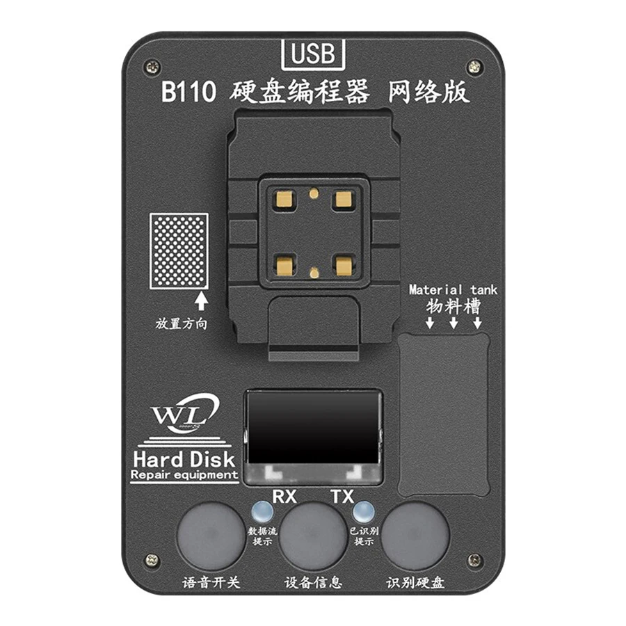WL B110 NAND Программист SN считывающий инструмент для записи данных iPhone 8 8p x xs xsmax 11 11pro