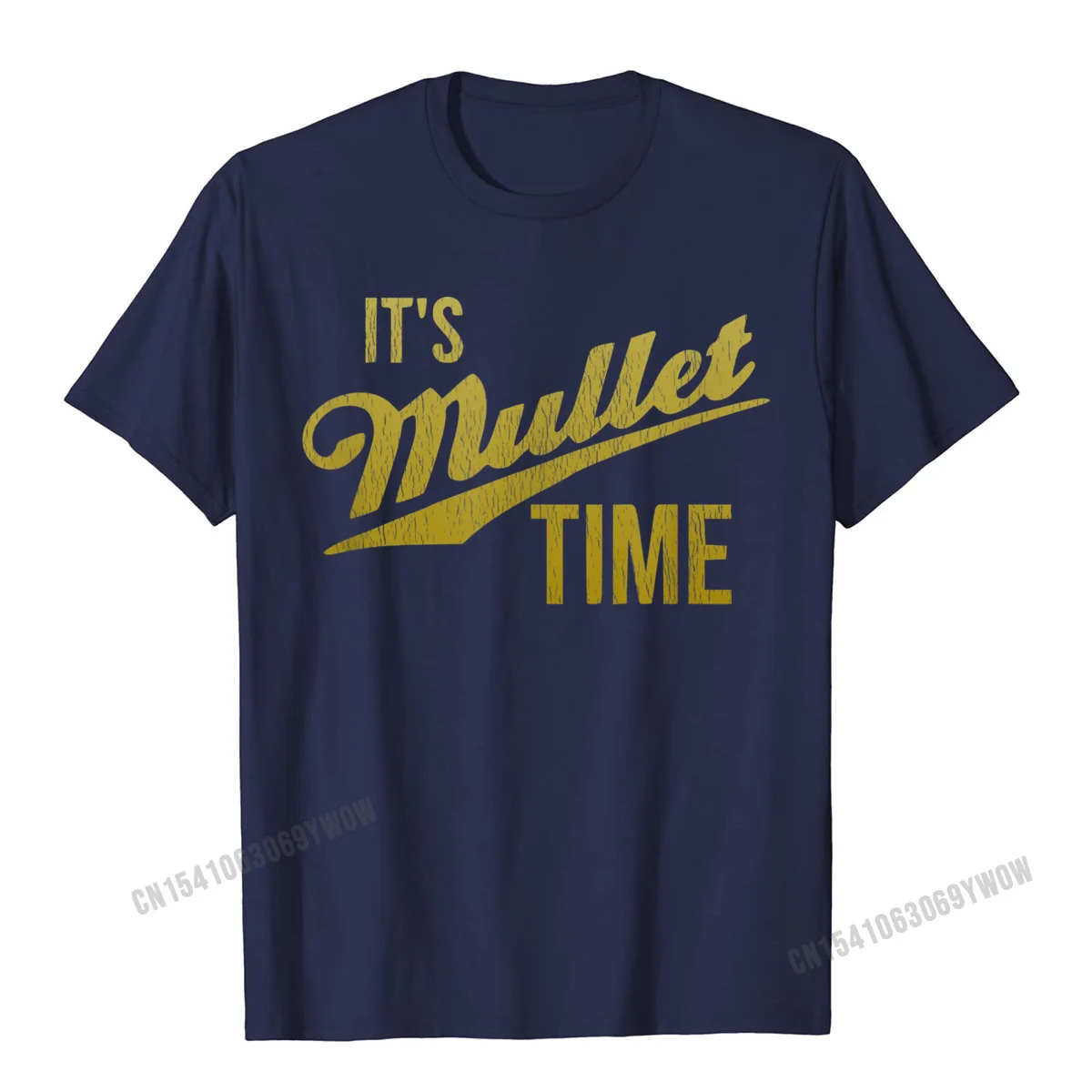 Casual Casual Tops T Shirt for Boys Family Summer Fall Crew Neck 100% Cotton Short Sleeve T Shirts Leisure Tshirts Its Mullet Time Funny Redneck Mullet T-Shirt__93 navy