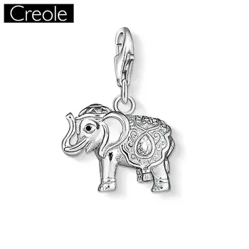 

Charm Pendant Elefant,2018 Fashion Jewelry Trendy Pure 925 Sterling Silver Gift For Women Men Fit Bracelet Necklace