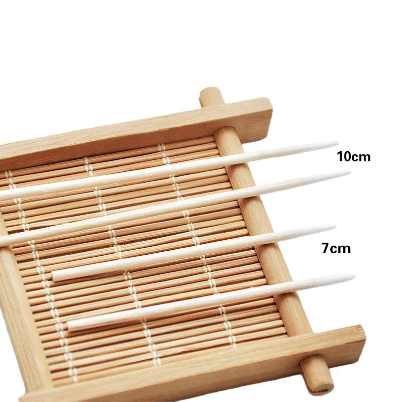 100/200pcs Disposable Wooden Cotton Stick Swabs Micro Brushes Eyelash Extension Glue Removing Tools For Beauty Makeup And Tattoo 3
