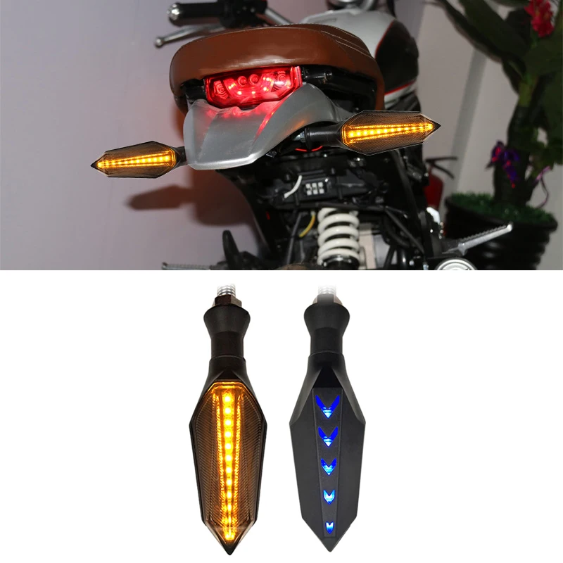 

2PCS 17LED Motorcycle Turn Signals Light 2835SMD Blinker Built Relay Motorcycle Flasher Turn Signal Indicators Light Bendable