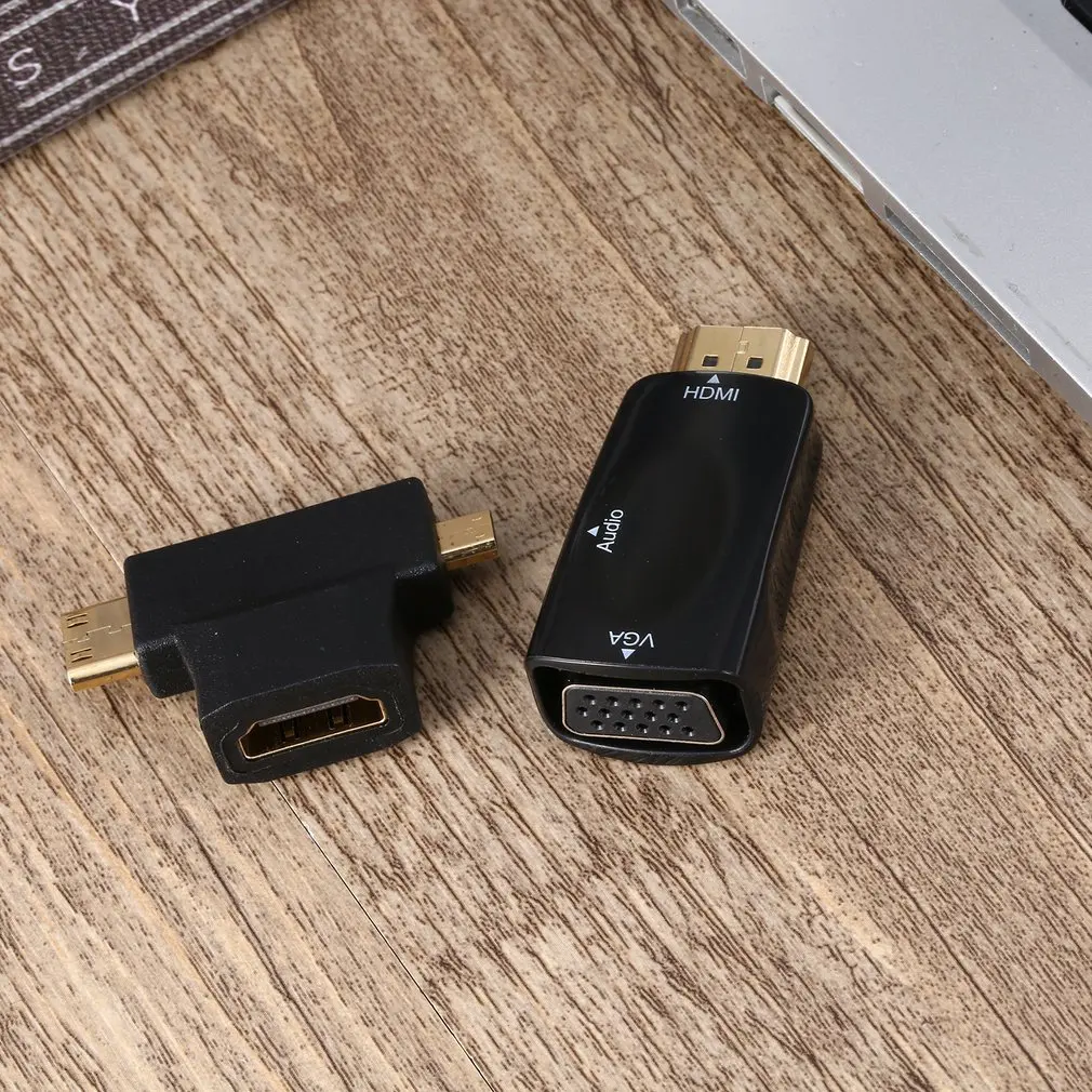 HDMI в VGA конвертер с аудио кабель мужчин и женщин для ПК ноутбука планшета поддержка 1080P HDTV адаптер Горячая Распродажа дропшиппинг