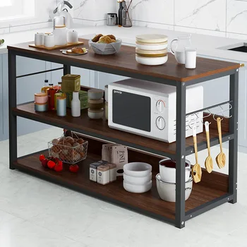 

kitchen tools shelf floor multilayer Receive a frameOur r cupboard creative Save space microwave oven Spice rack home organizer