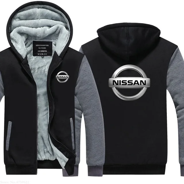Мужской зимний размер плюс мужской свитер Nissan с длинными рукавами на молнии, утолщенные мужские пальто, одежда в стиле кэжуал с карманами, куртки