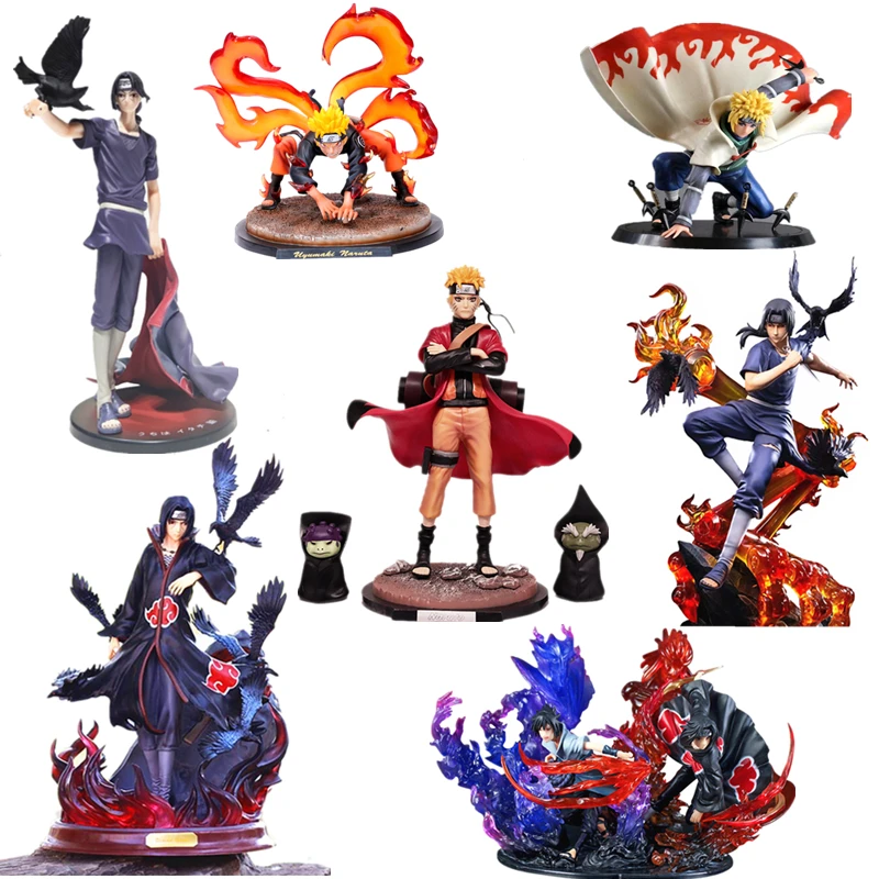 Naruto ナルト キャラクターコレクション 疾風伝gkアニメフィギュアros呪いシールうちは私はloサスケカカシアクションフィギュアモデル Action Figures Aliexpress