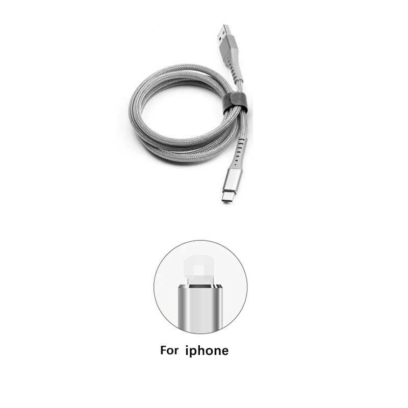 Gray for TYPE-C Data line for iphone type c and micro usb charge and transmit data USB cable for iphone 11 huawei p30 xiaomi fast charge - Цвет: Gray for TYPE-C