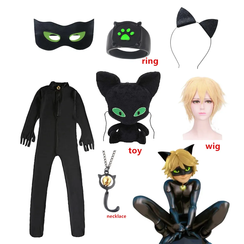 Halloween Carnival Clothing Cat Noir Cosplay Kids Sets Jumpsuit Children  Marinette Dupain-cheng Costumes For Boys Girls Suits - Cosplay Costumes -  AliExpress