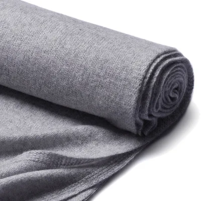 Light gray Кашемировый шарф, женский зимний теплый толстый модный вязаный шарф, мужские палантины, унисекс, роскошная шаль, накидка для дам, 55*200 см, 140 г - Цвет: Light gray