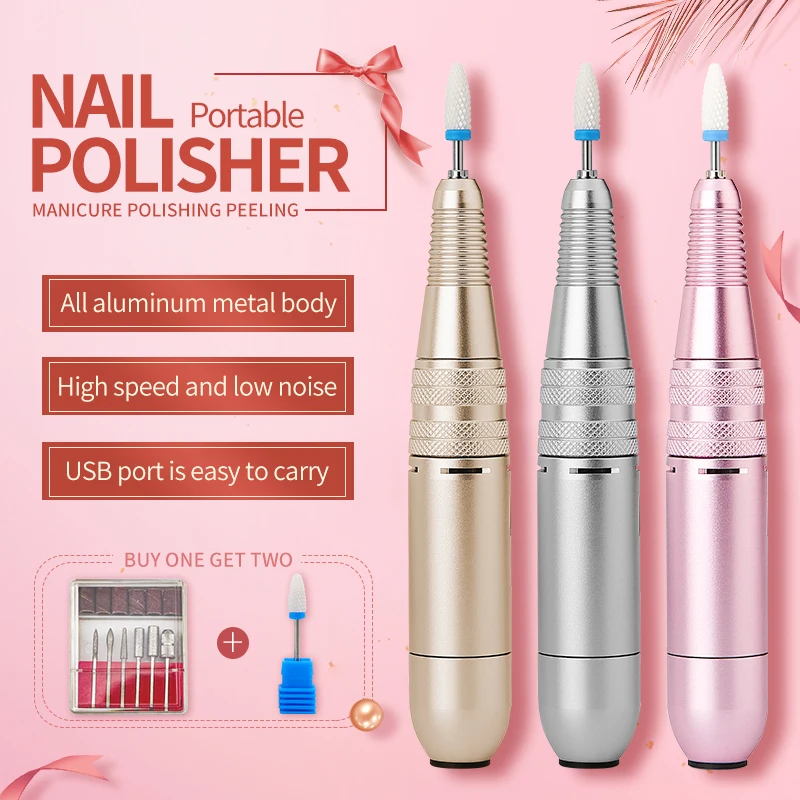 Portable Electric Nail Drill Machine Kit Manicure Machine Set Efile Pen