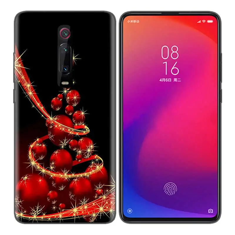 Черный мягкий силиконовый чехол для Xiaomi mi 9T CC9 Red mi 4 4X5 6 6A 7 7A Note Plus K20 Pro F1 Tampa Fall happy new year C