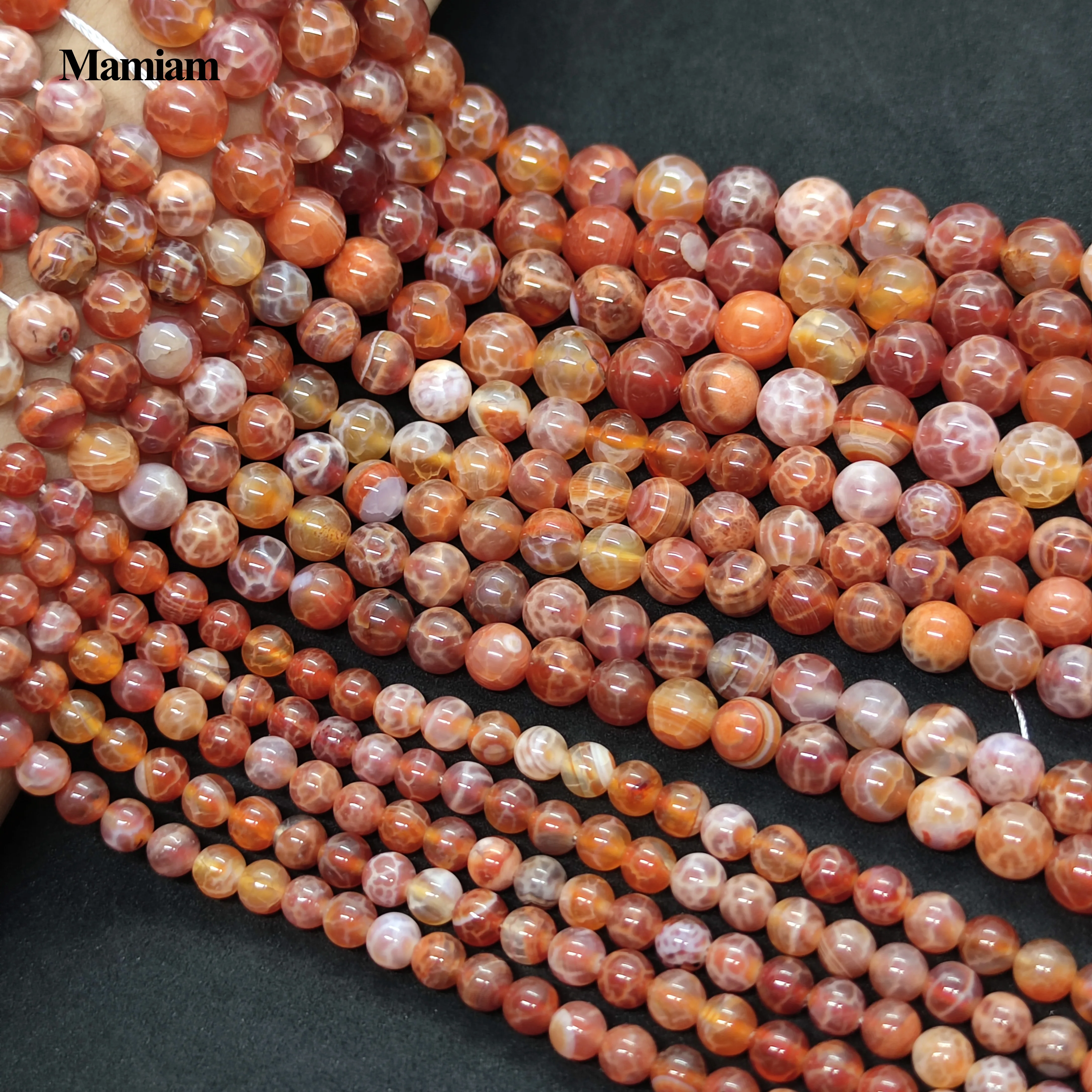PROD 4001297574659 Mamiam Natural A+ Fire Agate Beads 6mm 8mm 10mm
Smooth Loose Round Stone Diy Bracelet Necklace Jewelry Making Gemstone
Design