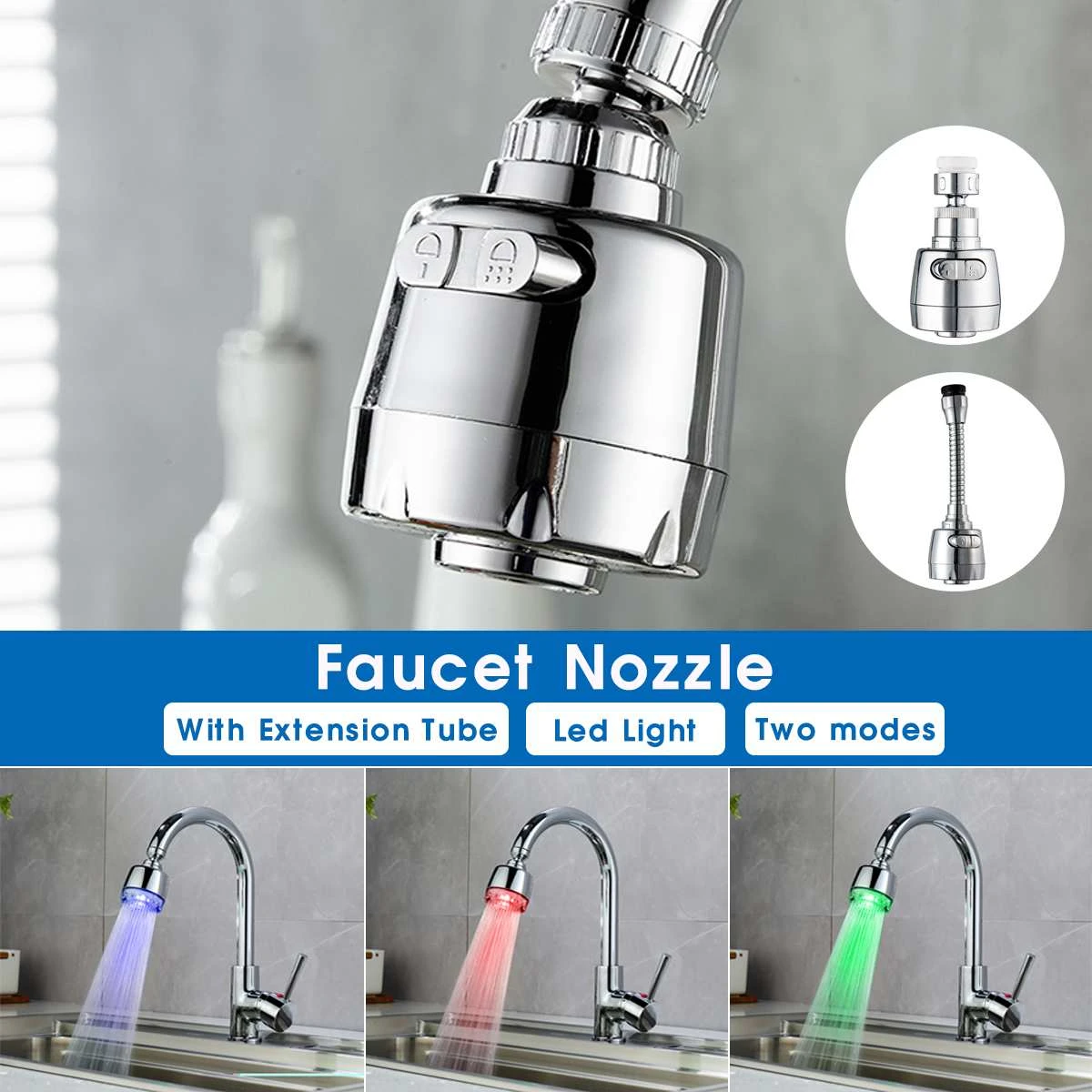 3 Modes Water Tap Nozzle Filter Abs Faucet Aerators Splash-Proof Faucets Bubbler Water Saving Tool For Kitchen Bathroom 3 Modes Water Tap Nozzle Filter Abs Faucet Aerators Splash-Proof Faucets Bubbler Water Saving Tool For Kitchen Bathroom