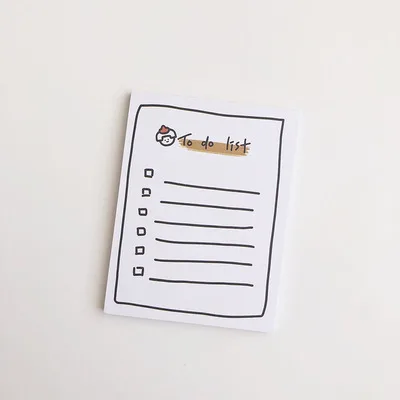 A 50 листов Kawaii To do list дневник-блокнот для заметок DIY Блокнот N Times Sticky Notes корейские канцелярские принадлежности для офиса Планировщик подарок - Цвет: A