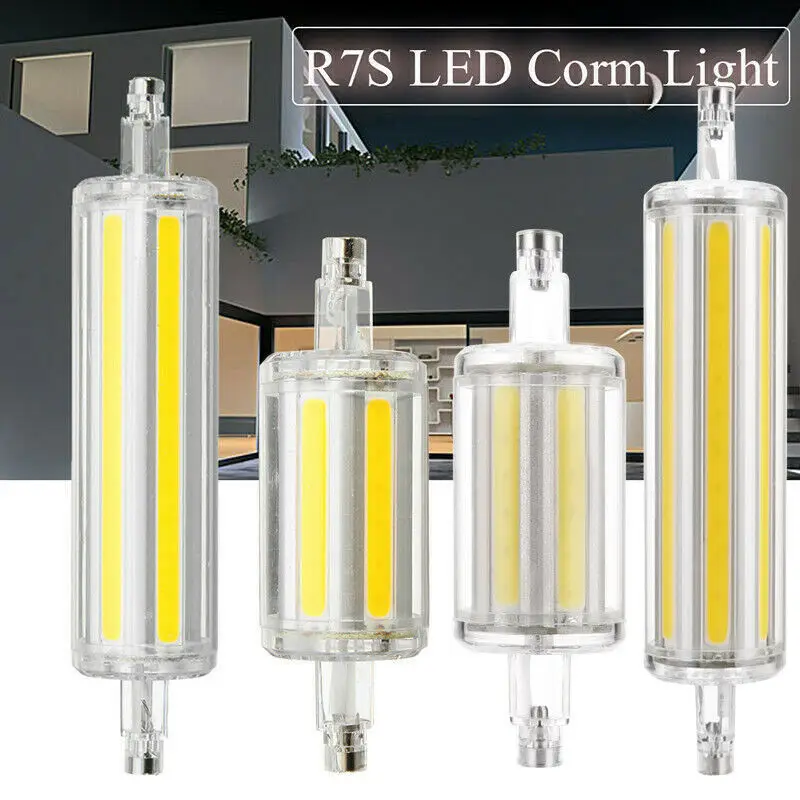 Ultra Bright R7S LED COB Light Bulbs 78mm 118mm 10W 20W J Type White Floodlight Bulb 360° Beam Angle Aluminum Cover 110V 220V | Лампы и