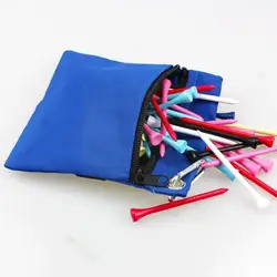 Blue Golf Bag Small Golf Tee Ball Holder Pouch Bag Accessories Outdoor High Pocket Golf Tool Quality Storage Supplies Sport T8i2