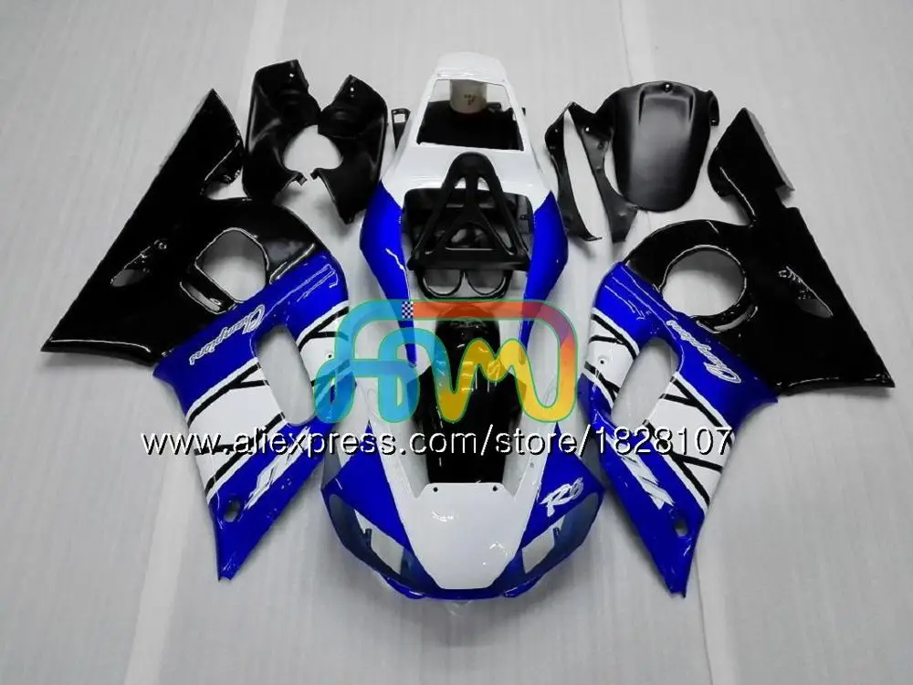 No. 4 Средства ухода за кожей для YAMAHA YZF R6 сине-белые R 6 600 YZF600 YZFR6 98 99 00 01 02 50BS. 38 YZF-600 YZF-R6 1998 1999 2000 2001 2002 обтекатель - Цвет: No. 4