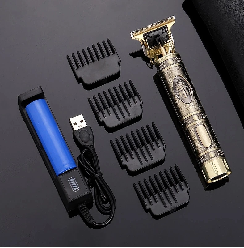 USB Rechargeable T9 Baldheaded Hair Clipper men Clipper Electric hair trimmer Cordless Shaver Trimmer 0mm Hair Cutting Machine