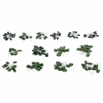 

140Pcs 14Values Polyester Film Capacitor Electrolytic Assortment Kit 630V