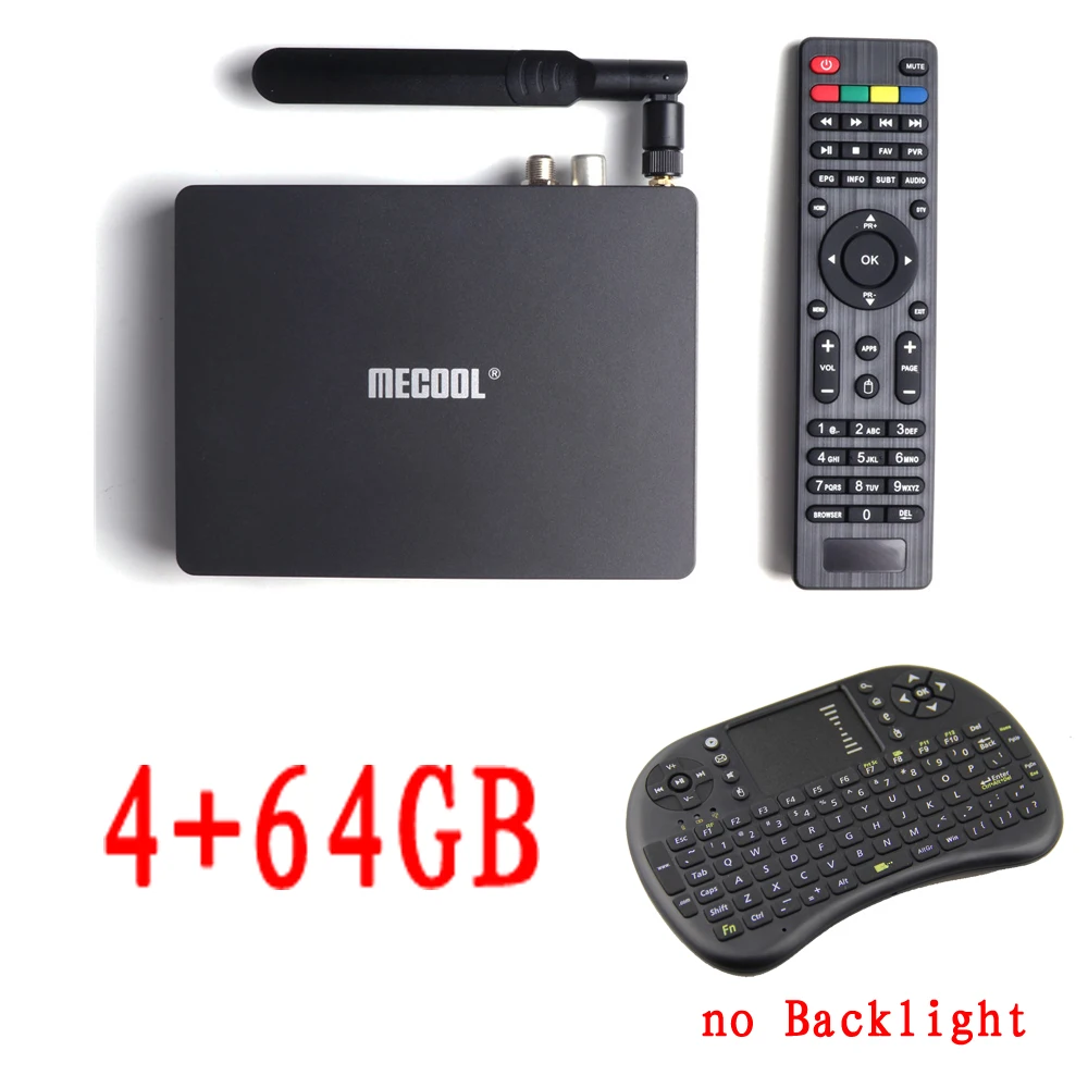 64GB with i8keyboard MECOOL K7 K6 DVB S2- T2- C Android 7.0 TV Box 2GB RAM 16GB ROM Quad core 2.4G+ 5G WiFi USB3.0 100Mbps 4K Media Player - Цвет: 64GB with i8keyboard