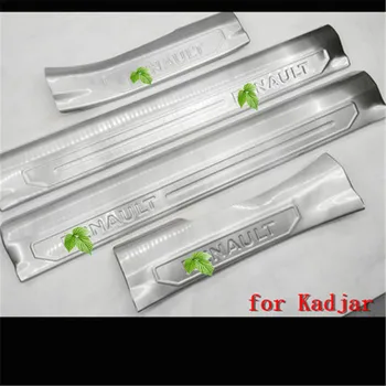 

Car Styling For Renault Kadjar 2016 -2018 Stainless Steel internal Scuff Plate/Door Sill Door Sill scuff plate door sill