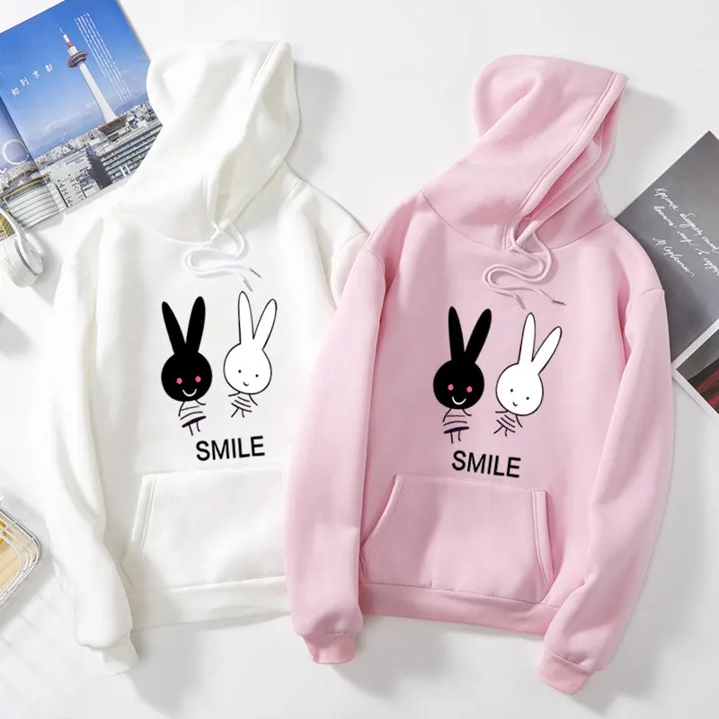 Кролика 2020 новый дизайн распродажа толстовки Женская Повседневная Harajuku Kawaii для