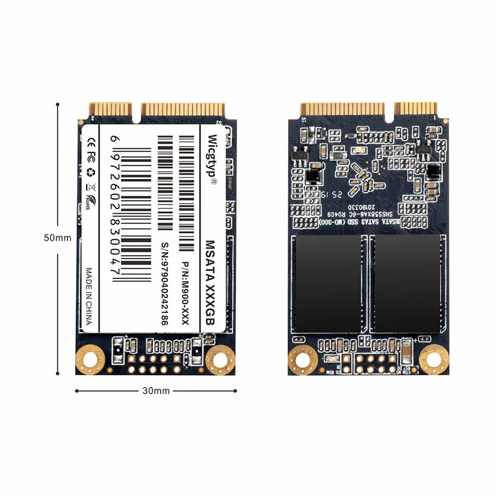 Wicgtyp Factory mSATA SSD 64 Гб SATAIII жесткий диск Mini SATA hdd твердотельный накопитель для HP