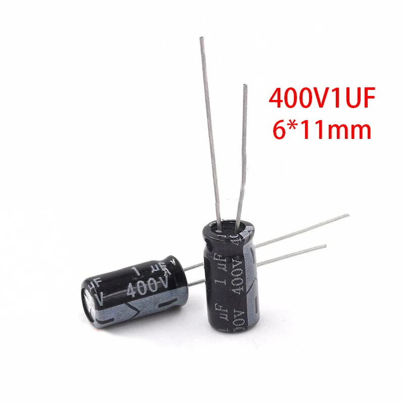 50 шт. Higt качество 400V1UF 6*11 мм 1 мкФ 400V электролитический конденсатор | Электронные