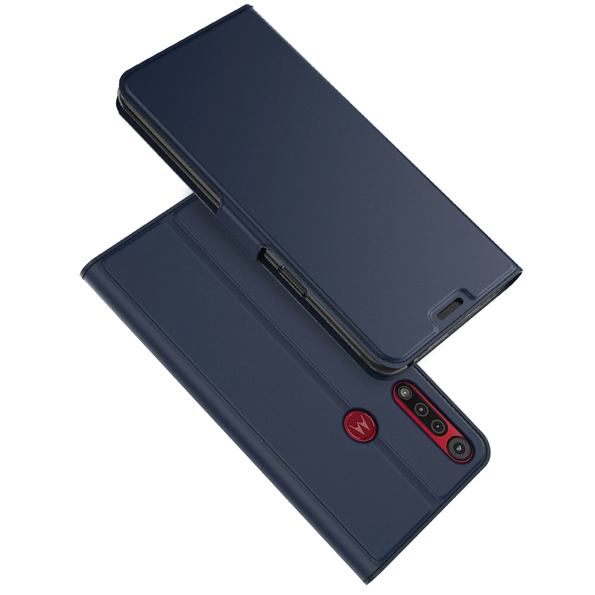 Кожаный чехол-книжка для Motorola Moto G8 Plus с держателем карт и магнитной пряжкой для Moto G8 Play/One Macro