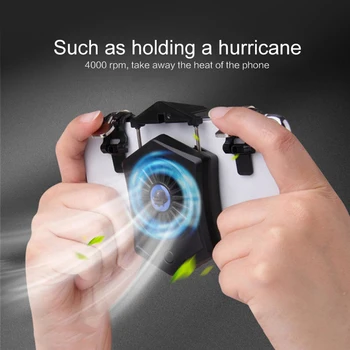 

Mobile Phone Cooler Fan Holder Cooling Pad Gamepad Game Gaming Shooter Mute Radiator Controller Heat Sink Universal Port