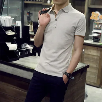 

3227- summer new black fashion sports skateboard trend comfortable short-sleeved T-shirt male